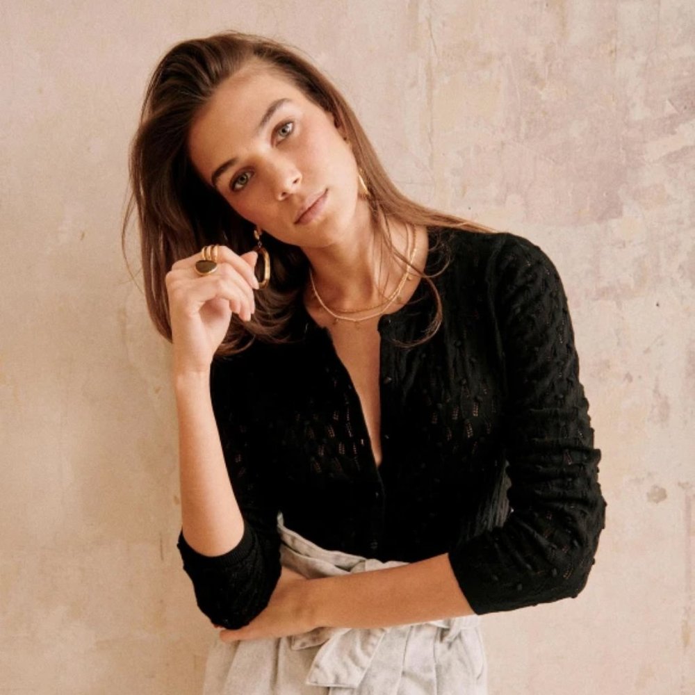 Sézane Philipe Jumper, XS, Black